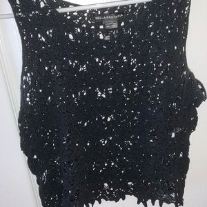 A black flower shirt